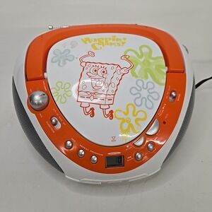 SpongeBob Portable CD Player Boombox AM/FM Radio Hoppin' Clams! Nickelodeon